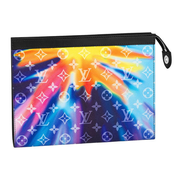 Louis Vuitton Pochette Voyage Toiletry Pouch Monogram Sunset Dye Logo Clutch Bag - Picture 1 of 12